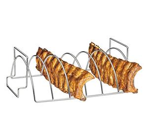 Küchenprofi 1066532800 BBQ de acero inoxidable, Spare Ribs sin grasa de rack, 38 x 25,5 x 12,5 cm