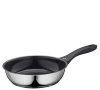 KÜCHENPROFI COOK ROMA Sartén con revestimiento antiadherente sin PFAS y base multicapa, apta para inducción, horno hasta 180 °C, acero inoxidable, borde alto, diámetro de 24 cm
