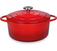 Küchenprofi Provence - Cacerola redonda (22 cm, hierro fundido, 22 cm), color rojo
