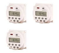 Kueohse 3X Temporizador Digital LCD de 12V CN101A, Interruptor de Tiempo Programable, Relé CN101, Temporizador de Energía.
