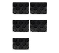 Kueohse 5X Moldes para Pan de Hamburguesa de 8 Agujeros para Hornear Moldes de Pan de Silicona de para Hornear Moldes para Hornear Perforados Antiadherentes