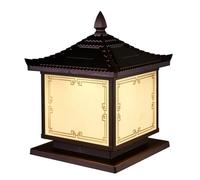 KUEYANB Lámpara De Columna LED Para Exteriores Con Carcasa De Aluminio Y Cristal, Ideal Para Cercas Y Terrazas. Fácil De Instalar. Luminaria Para Jardín, Césped Y Paisajes. Impermeable, Alimentada