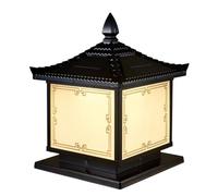 KUEYANB Lámpara De Columna LED Para Exteriores Con Carcasa De Aluminio Y Cristal, Ideal Para Cercas Y Terrazas. Fácil De Instalar. Luminaria Para Jardín, Césped Y Paisajes. Impermeable, Alimentada
