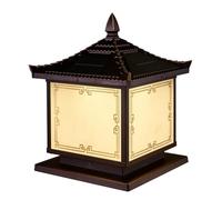 KUEYANB Lámpara De Columna LED Para Exteriores Con Carcasa De Aluminio Y Cristal, Ideal Para Cercas Y Terrazas. Fácil De Instalar. Luminaria Para Jardín, Césped Y Paisajes. Impermeable, Alimentada