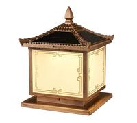 KUEYANB Lámpara De Columna LED Para Exteriores Con Carcasa De Aluminio Y Cristal, Ideal Para Cercas Y Terrazas. Fácil De Instalar. Luminaria Para Jardín, Césped Y Paisajes. Impermeable, Alimentada