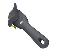 KUHN RIKON Auto Safety Abrelatas gris, abrelatas de seguridad, sin bordes afilados, agarra automáticamente el borde de la lata, limpio y seguro, 5,8 x 9 x 18,5 cm