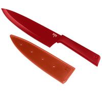 KUHN RIKON, Cuchillo CHEF de cocina antiadherente con funda de seguridad Colori +, 30 cm, Rojo