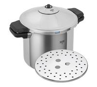 Kuhn Rikon Duromatic Inox, Olla a Presión Super Rápida con Asas 8 L. 24 Cm, Olla Express Apta para Inducción, Fondo Superthermic para una Óptima Distribucion del Calor, Acero Inoxidable 18/10