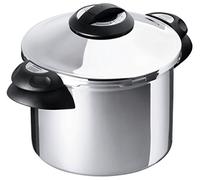 Kuhn Rikon Duromatic Top, Olla a Presión Super Rápida con Asas 8L /24 Cm, Olla Express Apta para Inducción, Óptima Distribucion del Calor, Acero Inoxidable 18/10, Despresurización automática
