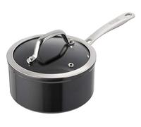 KUHN RIKON Easy Pro - Cazo con tapa de cristal (aluminio, 16 cm, 1,6 L), color negro