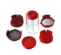 Kuhn Rikon Push Slicer Set Multicortador, Rojo, abs
