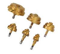 KUIDAMOS Juego de Brocas de Expansión para Tuberías de Agua en Espiral PPR para Acabados Limpios, Vástago Hexagonal de 1/4 de Pulgada para Taladro Manual de 600 W, Taladro de Litio de 20 V, Kit de 6