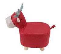 KUIDAMOS Reposapiés de Animales con Bonito Diseño de Jirafa, Taburetes Pequeños y Suaves para Dormitorio y Sala de Juegos de Niños (Rojo)