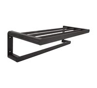 KUIDAMOS Toallero de Baño Space Aluminio Diseño Elegante Toallero para Baño y Cocina 2 Capas Negro (Negro 50cm)