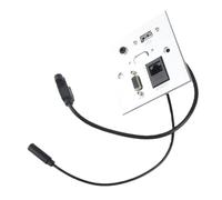 KUIDAMOS Toma Multimedia de Aleación de Aluminio, Toma de Pared Multifuncional para Oficina en Casa, 86x86mm, USB, VGA, RJ45, 3,5 MM