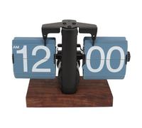 Kukyller Reloj de Escritorio con Tapa, Reloj Digital Retro abatible hacia Abajo, Funciona con Pilas, Reloj con Engranaje Interno, decoración del hogar con Engranaje Interno para decoración (Azul)