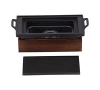 Kukyller Sartén para barbacoa antiadherente de doble espesor, drenaje de aceite inclinado, bandeja para hornear para barbacoa sin humo, placa para asar compatible con dual para carne,