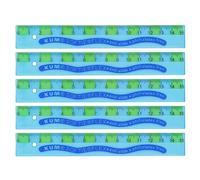 KUM - Regla L1 Softie Flex de 15 cm, azul, paquete de 5
