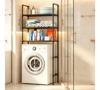 kumamart Estante 3 Niveles sobre Lavadora Organizador Baño | Maximiza el espacio del baño con este estante de 3 niveles para toallas y cestas de almacenaje.(Black)