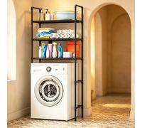 kumamart Estantería Lavadora 3 Niveles Mueble Baño | Organiza eficientemente tu hogar con este estante diseñado para ahorrar espacio vertical.(Black)