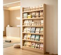 kumamart Librería 6 Baldas de Madera Maciza, Estantería Flotante para Salón | Librería alta de 6 niveles en para cuentos infantiles, dormitorio y salón.(67.72*35.43*3.94in)