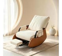 kumamart Silla Mecedora Ergonómica - con Base Balancín Estable | Sillón relax moderno con base balancín estable y práctico bolsillo lateral para revistas.