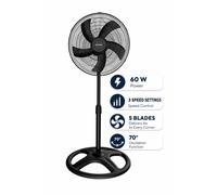 Opviq, ventilador de pie modelo KTF-345, color , 100% ABS, dimensiones: 50 x 50 x 132 cm