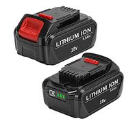 KUNLUN 2X DCB184 5.5Ah 18V Li-Ion Batería para Dewalt 18V DCB200 DCB180 DCB181 DCB182 DCB183 DCB204 DCB205 XR Batería Compatible con DEWALT 18V Herramientas Eléctricas Inalámbricas