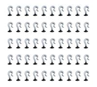 Kuntesetty 50 Piezas Gancho para Cortinas Gazebo Ganchos de Polipropileno Clips para Pantallas de Canopy Sujetadores de Cortina Laterales Ajustables en E
