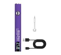 Kuntesetty Soldador Eléctrico Bolígrafo Lápiz Soldador Digital Recargable USB Voltaje Ajustable Función Portátil Adecuado para Mantenimiento Profesional Electrón, Conjunto Violeta