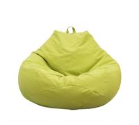KUNYOS Sofá Tipo puf for niños de 70x80cm, Tumbona Perezosa con Relleno de Cuentas de EPS, cómodo sofá for Uso en Interiores Incluido(Green)