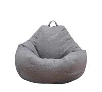 KUNYOS Sofá Tipo puf for niños de 70x80cm, Tumbona Perezosa con Relleno de Cuentas de EPS, cómodo sofá for Uso en Interiores Incluido(Dark Grey)