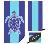 KUOGAS Toalla Playa XXL 90×180 cm, Toalla Grande de Microfibra de Secado RáPido, Toalla de BañO Sin Arena, Manta de Playa Mujer (Tortuga)