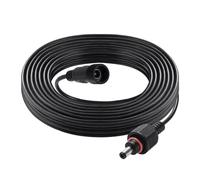 KUOQIY 5m 5.5x2.1 mm Rosca M14 IP67 Impermeable Prolongador Alimentacion DC, 24V 12V DC Cable de Extensión de Alimentación Macho Hembra 22AWG, para Luces Solares de Jardín
