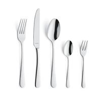 Kuppels Juego de cubiertos Delia de 30 piezas | Cubiertos de comedor para 6 personas | Cubiertos de tendencia moderna | Acero inoxidable 18/0 pulido de alto brillo | Apto para lavavajillas
