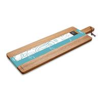 Kuppels NICE Slim Long Tabla de Cortar con Asa, Madera de Acacia, 60×18cm | Tabla de servir, veteado natural, para queso, embutido y pan, fácil de mantener, duradera, se recomienda lavado a mano