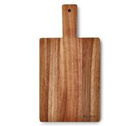 Kuppels Tabla de cortar con mango, 35 x 18 cm, madera de acacia suave con las hojas