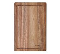 Kuppels Tabla de cortar DICE | Madera de acacia | 32 x 21 x 1,5 cm | Tabla de madera con ranura para jugo | Protección de cuchillas | Tabla de cortar de madera | Tabla de servir