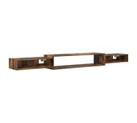 KUPTYERFG Armario de pared para TV de pared de roble ahumado, 220 cm | Moderno mueble bajo flotante para tu salón con estantes resistentes y superficie fácil de limpiar.