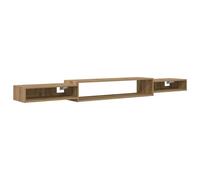 KUPTYERFG Mueble para TV montado en la pared, 220 x 28 x 21 cm, aspecto de roble