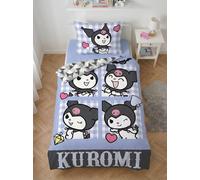 Kuromi Funda Nórdica Cama 90 140x200 + Funda Almohada 70x90 Gingham Azul