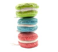 Kurt Adler - Adornos de macarrón con Purpurina Pastel - 3 Surtidos