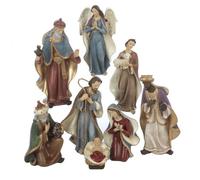 Kurt Adler Resin Nativity Figurine Set, 6.25-Inch, Set of 8
