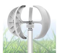 KUSOLE Generador de turbina eólica Vertical de 5 Palas Tipo Linterna de 12000 W con Controlador y Brida, Apto para alumbrado público híbrido eólico Marino y Solar. 24V