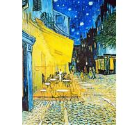 KUSTOM ART Póster decorativo de pared Serie Pintores Famosos Van Gogh Terraza del Café La Tarde Impresión Artística sobre Papel Patinado 40x30 cm Sin Marco