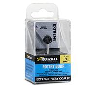 Kutzall Fresa Rotativa Esférica Extremo, Eje de 1⁄8", Muy Basto - Accesorio para Dremel, Foredom, DeWalt, Makita. Carburo de Tungsteno Abrasivo, Cabezal de 3⁄8" (9,5mm) de Diámetro, SX-38-EC