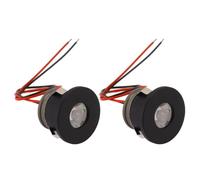 Kuuleyn 2 PCS Pequeños Focos LED, Foco Pequeño Alimentado para Foco, 1W 80LM Mini Foco Empotrable de Aluminio Foco Downlight de Techo para Vestidor Sala de Estudio Coche