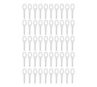 Kuuleyn Cuchilla para cortacésped, 50 Piezas, Cuchillas de plástico para cortacésped, Piezas para cortacésped aptas para Bosch ALM 28/ALM 30/Art 23 Accu/Art 23 U(Blanco)