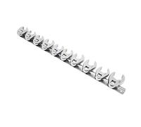 Kuuleyn Juego de llaves de pata de gallo, juego de llaves de pata de gallo de 10 piezas, tuerca métrica de tamaños de 10 mm a 22 mm para trinquete de accionamiento de 3/8 pulg.