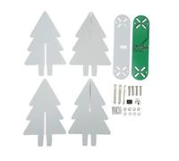 Kuuleyn Kit de árbol de Navidad intermitente electrónico, kits de bricolaje LED de árbol de Navidad de Navidad 3D, kit de ensamblaje electrónico de bricolaje 3D con luz degradada (Verde)